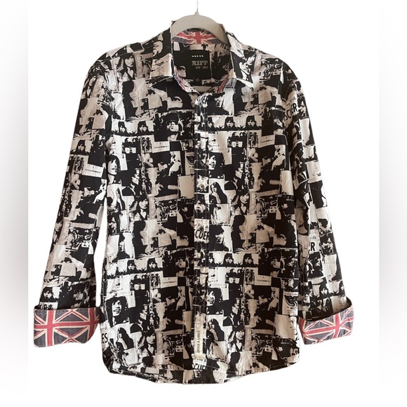 Rolling Stones Live In Concert Button Down. RARE. EUC. Small. - Picture 1 of 4